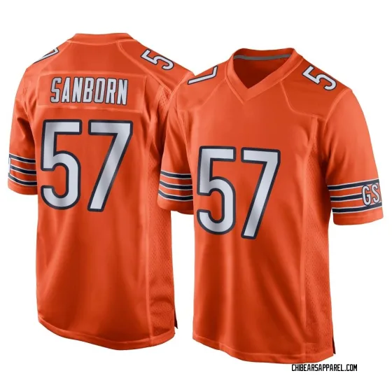 2022-23 CHICAGO BEARS SANBORN #57 NIKE GAME JERSEY (AWAY) M - W/TAGS